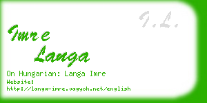 imre langa business card